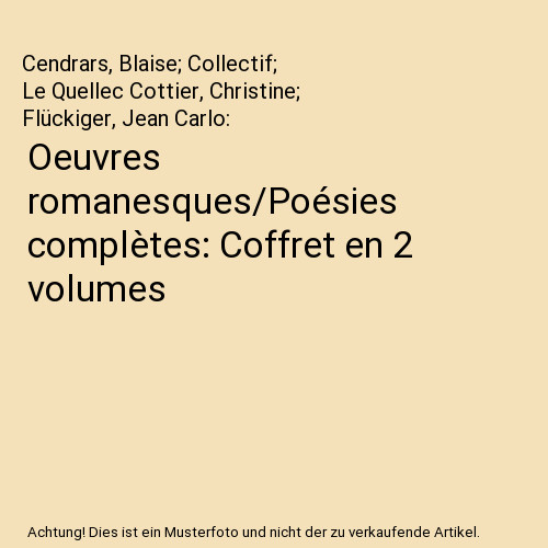 Oeuvres romanesques poésies - oeuvres, romanesques/poésies