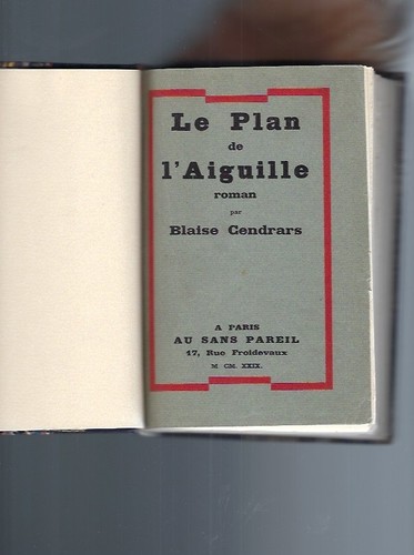 Blaise cendrars der plan - blaise,
