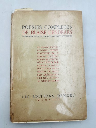 Blaise cendrars komplette - blaise,