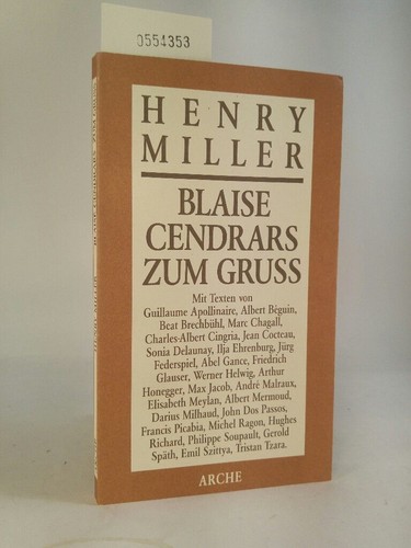 Blaise cendrars zum - zum, gruss